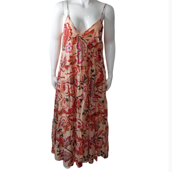1. State Tropical Floral Maxi Dress Size XL New Boho Beachy Blogger Favorite - Picture 5 of 8